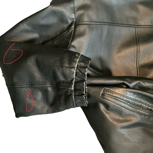 VNTG 80s Fidelity Lined Genuine Leather Jacket Zip out lining - Picture 4 of 14